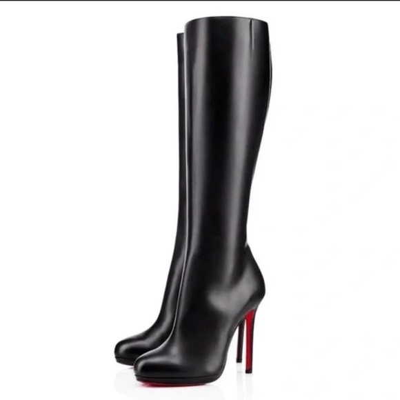 Christian Louboutin Shoes - Christian Louboutin Black Heeled Boots 35.5
